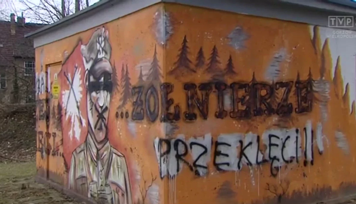 Zdewastowany mural w Gorzowie Wielkopolskim