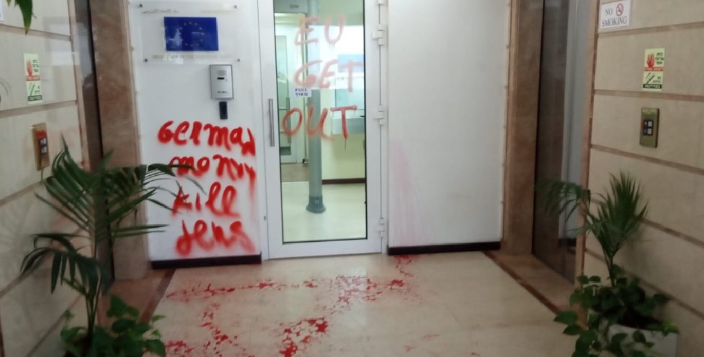 Zdewastowano unijną placówkę w Izraelu