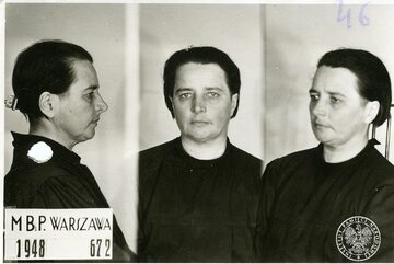 Zdjęcia sygnalityczne Zofii Łuszczkiewicz. Warszawa, 1948 r.