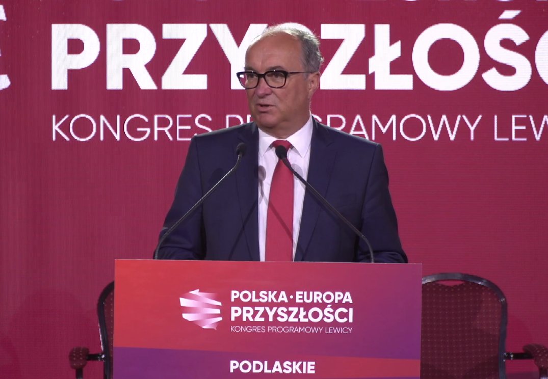 Włodzimierz Czarzasty podczas kongresu w Białymstoku