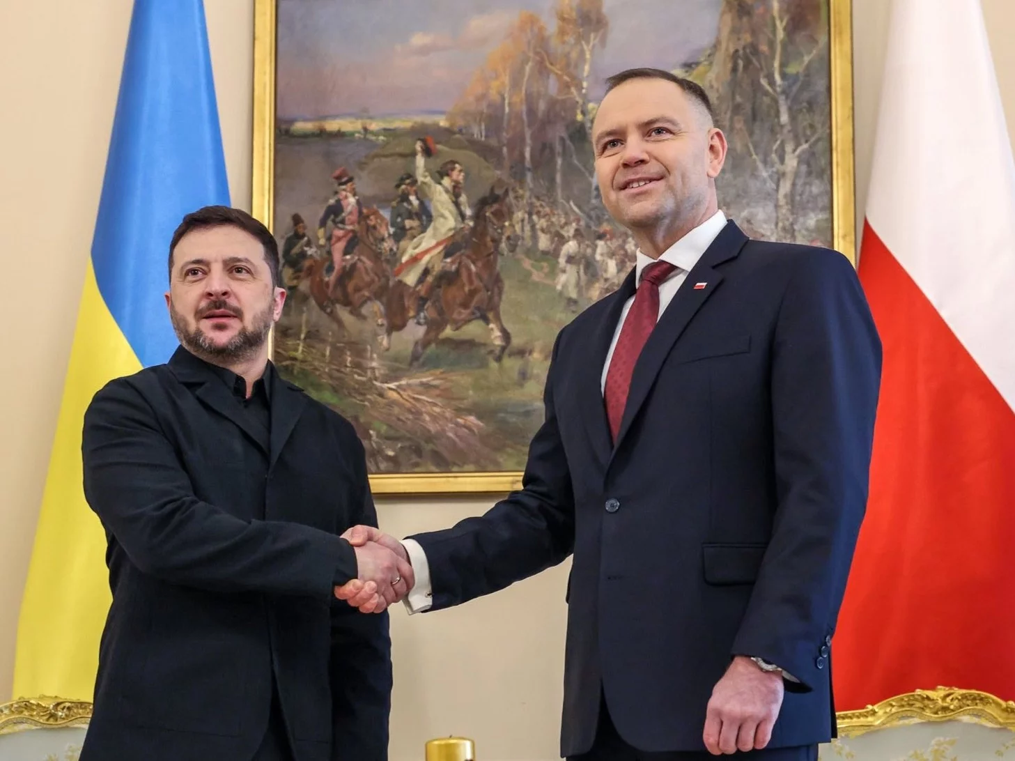 Wołodymyr Zełenski i Karol Nawrocki