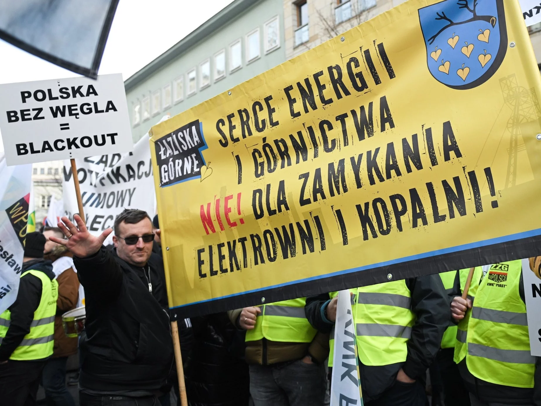 Protest energetyków i górników w Warszawie. 9.01. 2025