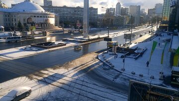 Zima w Kijowie, zdjęcie ilustracyjne