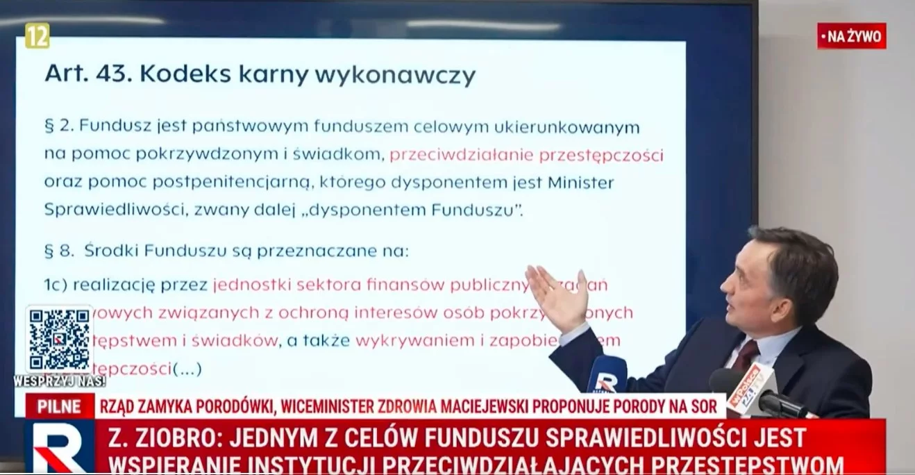 Zbigniew Ziobro na konferencji prasowej w Budapeszcie. 6.11.2025