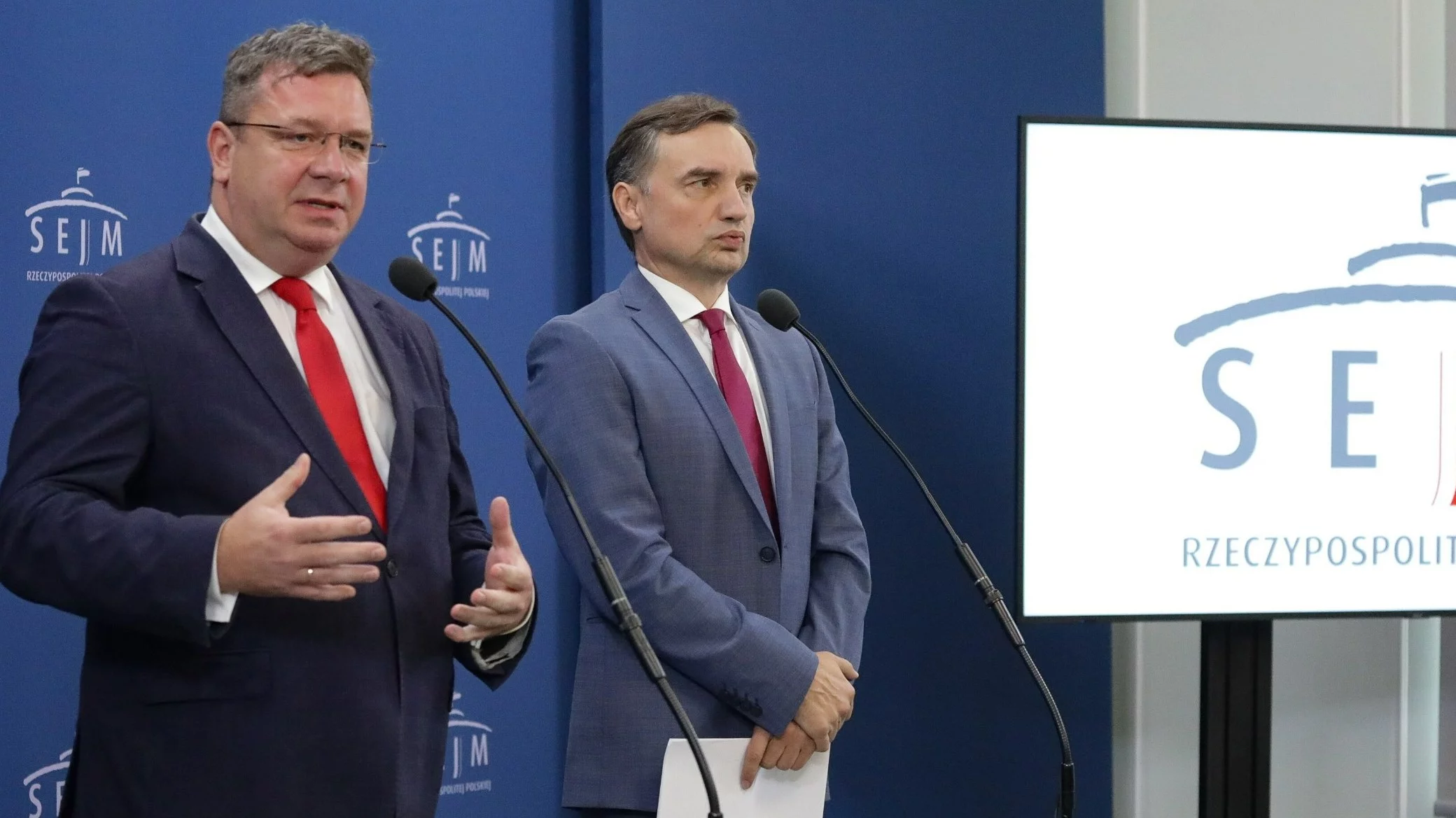 Michał Wójcik i Zbigniew Ziobro