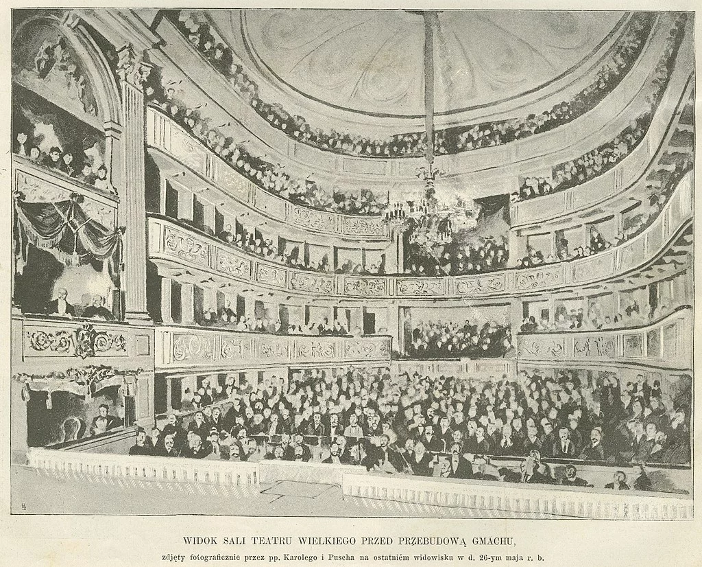 Wnętrze Teatru Wielkiego około 1890 rok, Warszawa