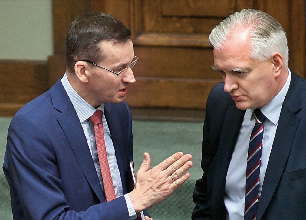 Wicepremier Mateusz Morawiecki i wicepremier Jarosław Gowin