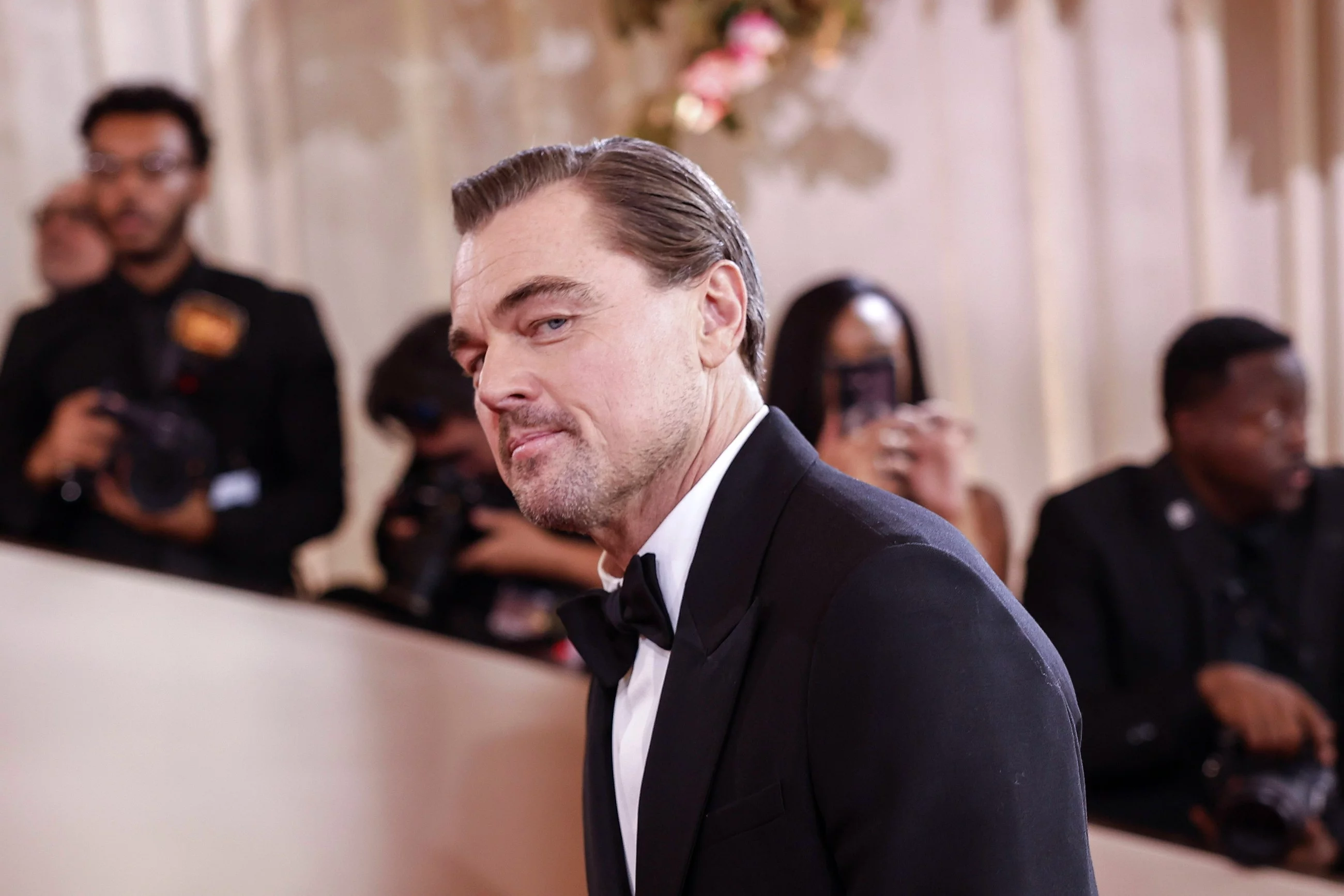 Aktor Leonardo DiCaprio na ceremonii rozdania Złotych Globów
