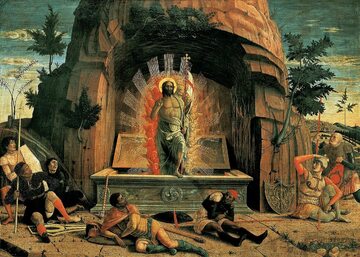 Zmartwychwstanie, obraz Andrei Mantegny , 1457-1459