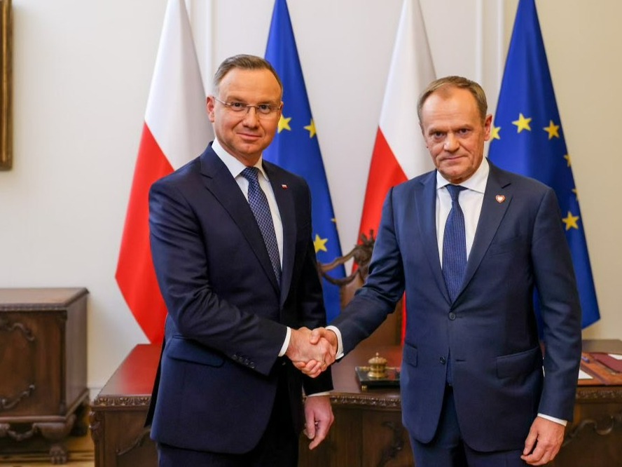 Prezydent Andrzej Duda i premier Donald Tusk