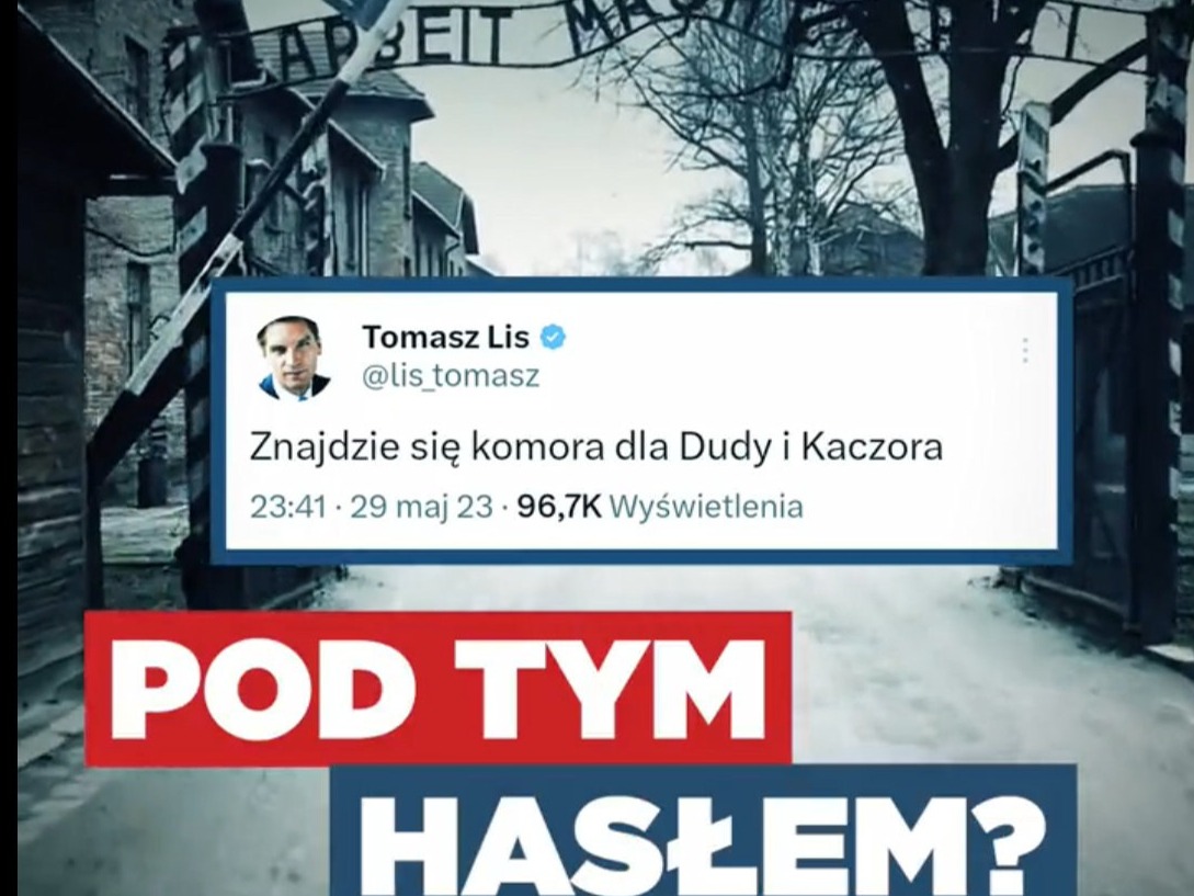 Zdjęcie ze spotu PiS, poświęconego marszowi 4 czerwca