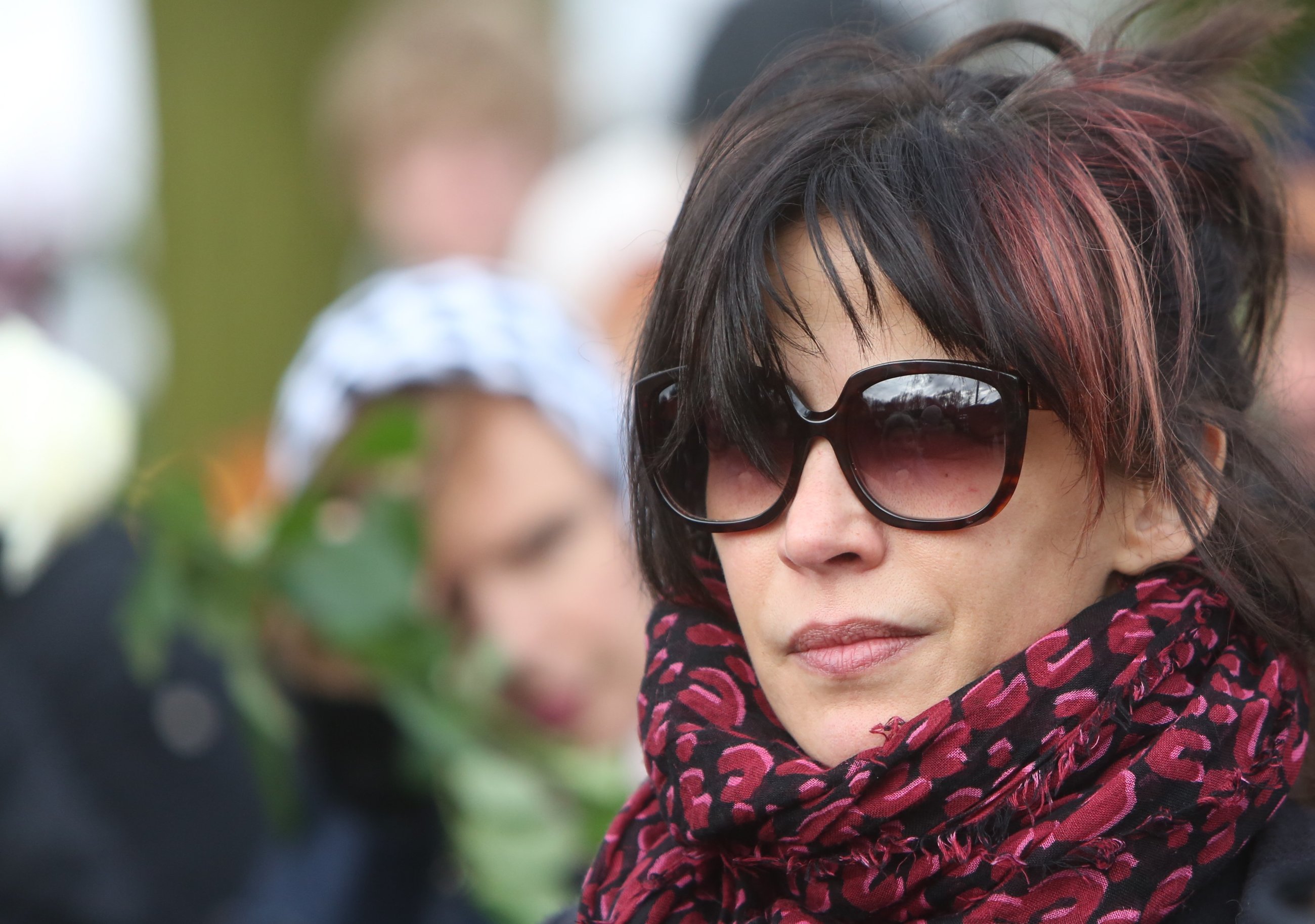 Sophie Marceau na pogrzebie Andrzeja Żuławskiego