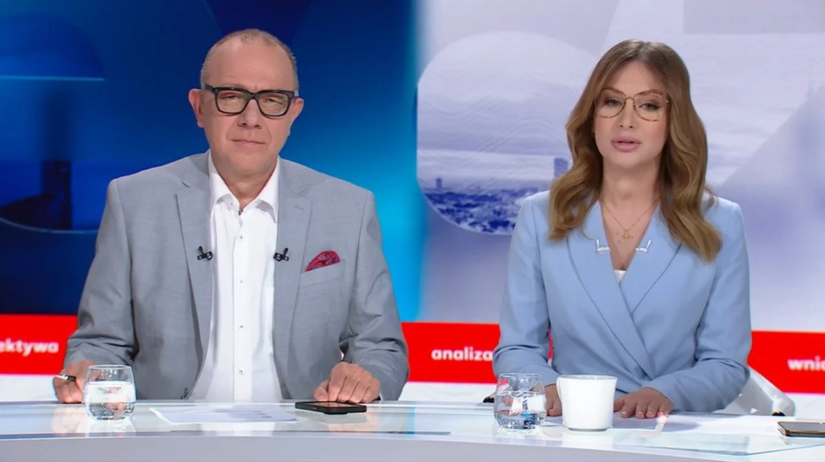 Grzegorz Jankowski i Adamina Sajkowska w programie "Dobry wieczór Polsko" na antenie Polsat News