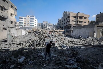 Zniszczenia w Strefie Gazy przed spodziewaną izraelską inwazją lądową