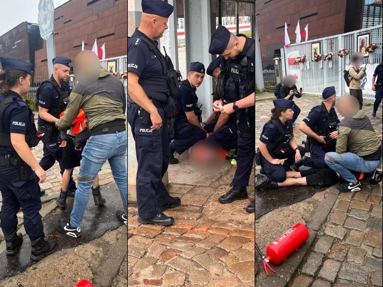Zniszczyli bramę Stoczni Gdańskiej. Wandale zatrzymani przez policję