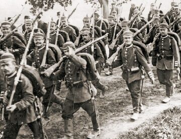 Żołnierze armii niemieckiej w czasie I wojny światowej.