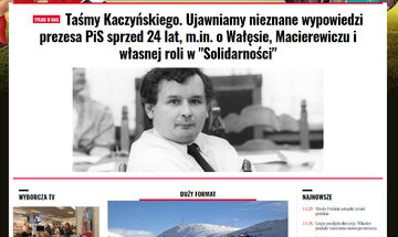 Zrzut strony z wyborcza.pl