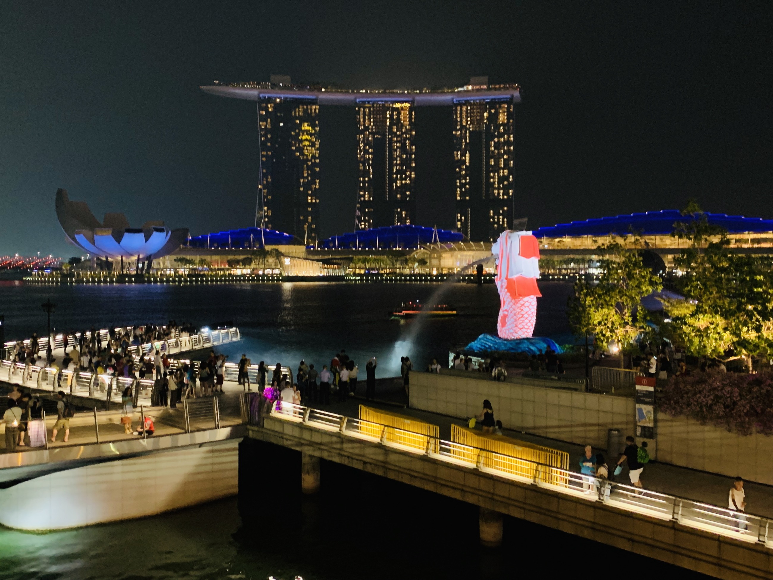 Marina Bay i Merlion